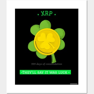 XRP Shamrock black Posters and Art